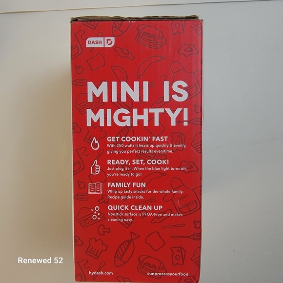 Dash Maker Mini Round Electric Griddle Blue for Individual Pancakes New - Picture 13 of 16